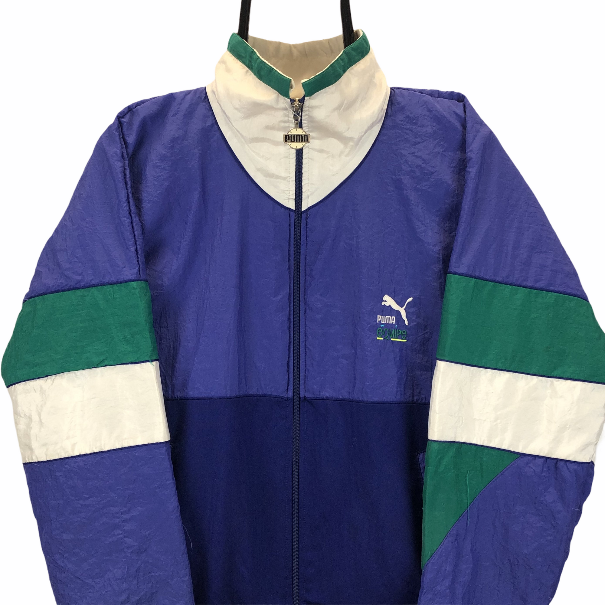 Vintage 80s Puma Equipe Track Jacket - Men's Small/Women's Medium