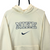 VINTAGE NIKE EMBROIDERED SPELLOUT HOODIE IN CREAM - MEN'S MEDIUM/WOMEN'S LARGE