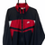 VINTAGE 90S NIKE EMBROIDERED BIG SWOOSH TRACK JACKET IN BLACK, RED & WHITE - MEN'S XL/WOMEN'S XXL