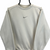 Vintage Nike Embroidered Centre Swoosh Sweatshirt in Beige - Men's Small/Women's Medium