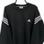 VINTAGE 90S ADIDAS EMBROIDERED SMALL LOGO SWEATSHIRT IN BLACK & WHITE - MEN'S LARGE/WOMEN'S XL