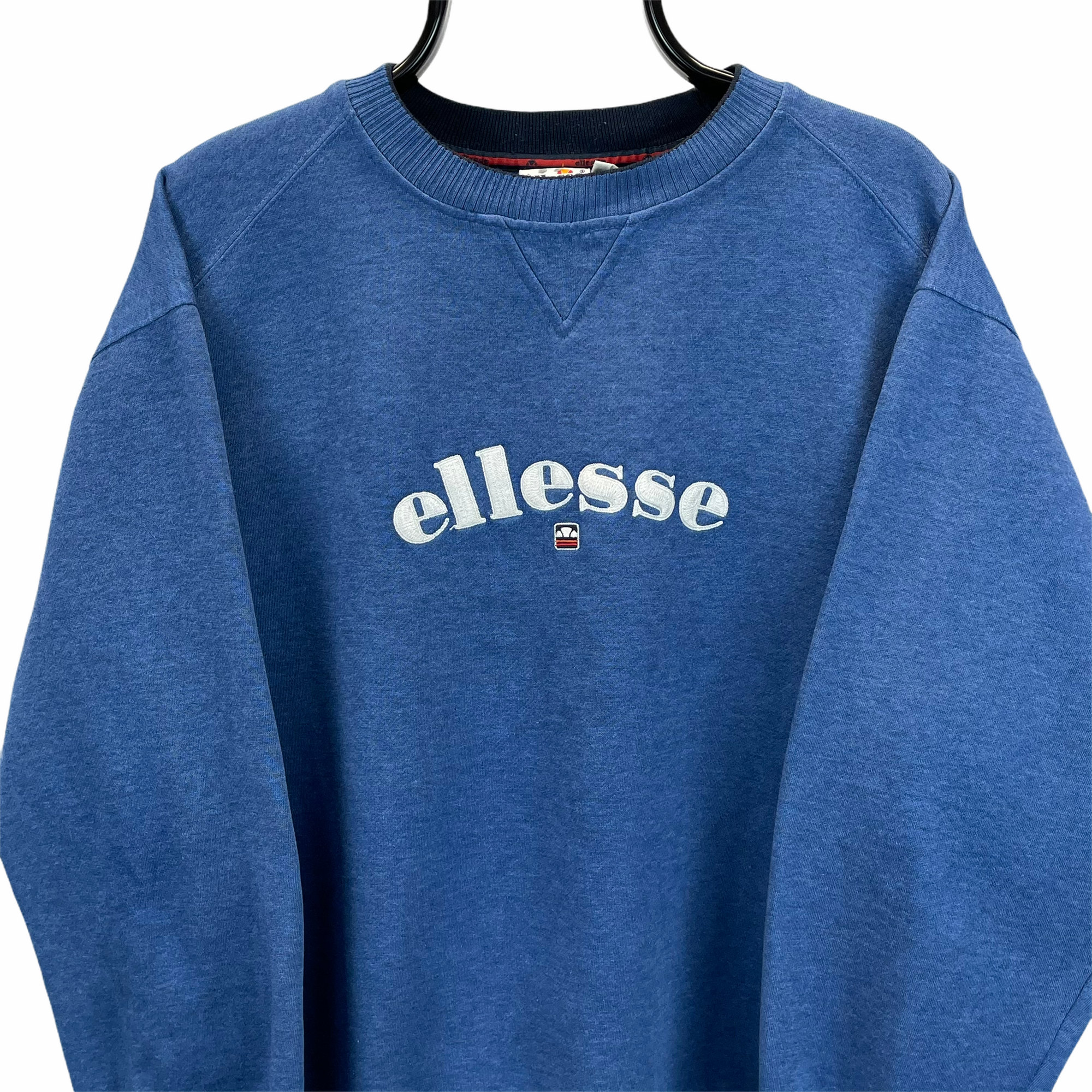 Vintage 90s Ellesse Spellout Sweatshirt in Blue - Men's Medium/Women's Large