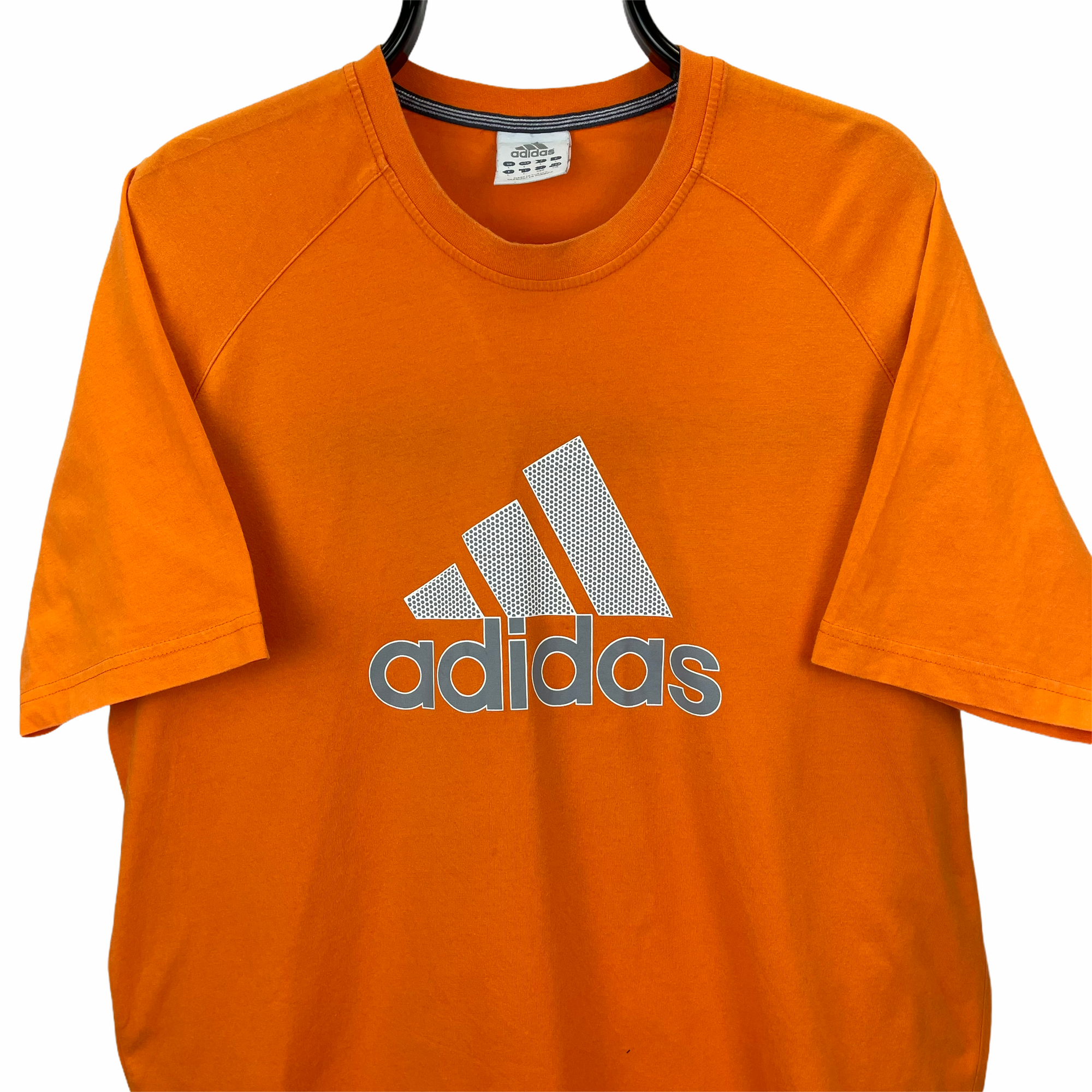 Vintage Adidas Spellout Tee in Orange - Men's Large/Women's XL
