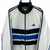 VINTAGE 90S ADIDAS TRACK JACKET IN WHITE, BLUE & BLACK - MEN'S XL/WOMEN'S XXL