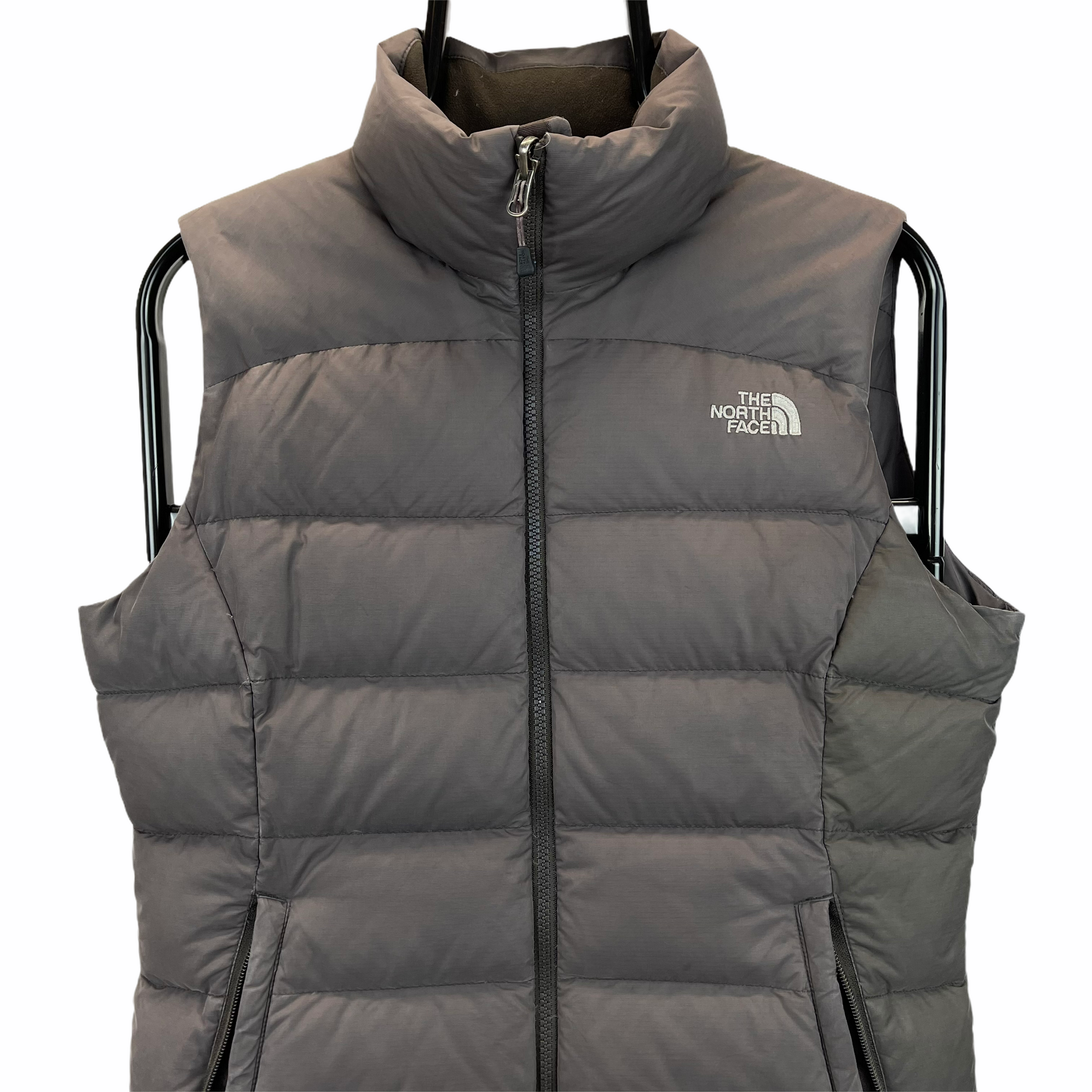 Vintage The North Face Nuptse 700 Gilet in Brown - Men's Small/Women's Medium