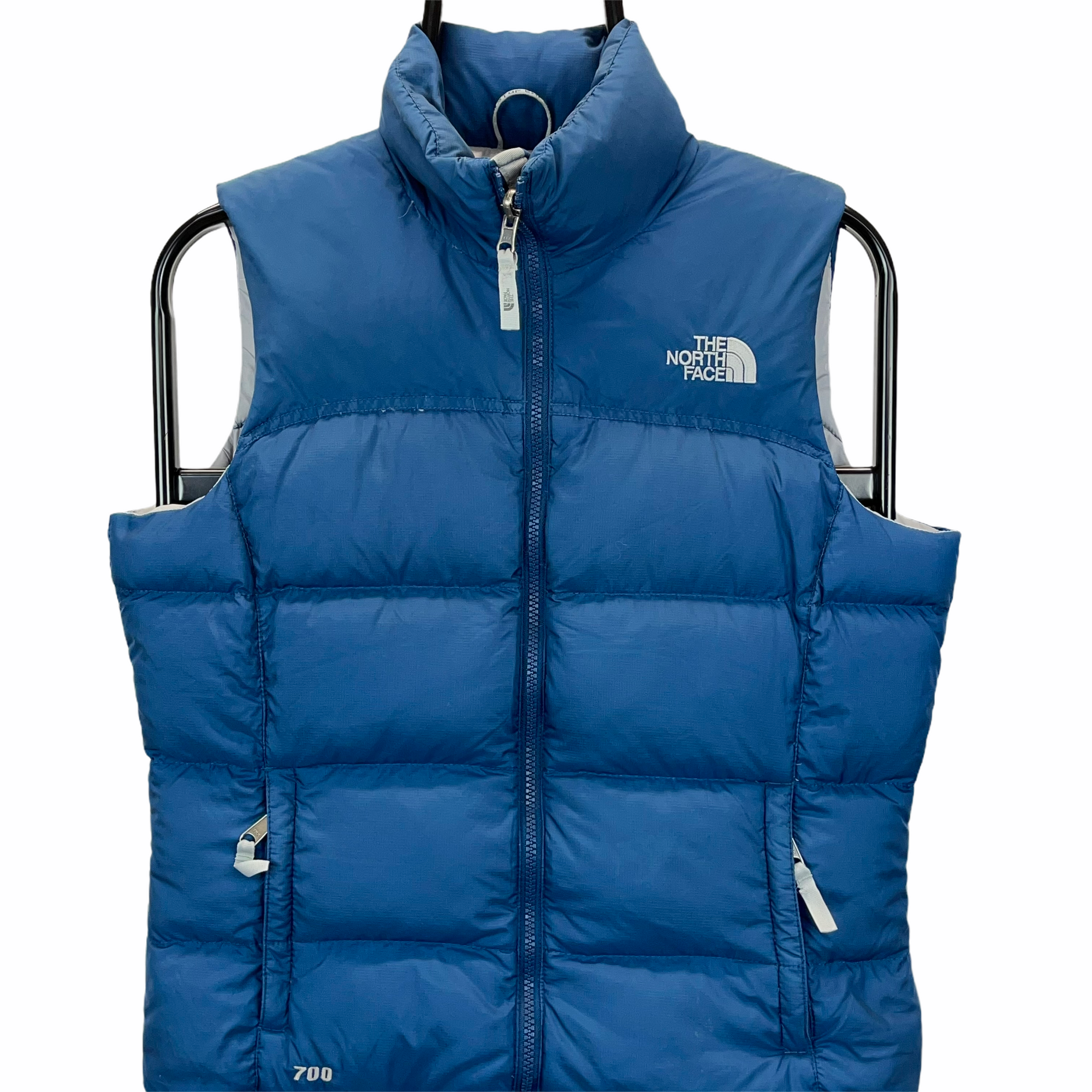 THE NORTH FACE NUPTSE 700 GILET IN PETROL BLUE - MEN'S XS/WOMEN'S SMALL