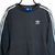 ADIDAS EMBROIDERED SMALL LOGO SWEATSHIRT IN BLACK & WHITE - MEN'S MEDIUM/WOMEN'S LARGE