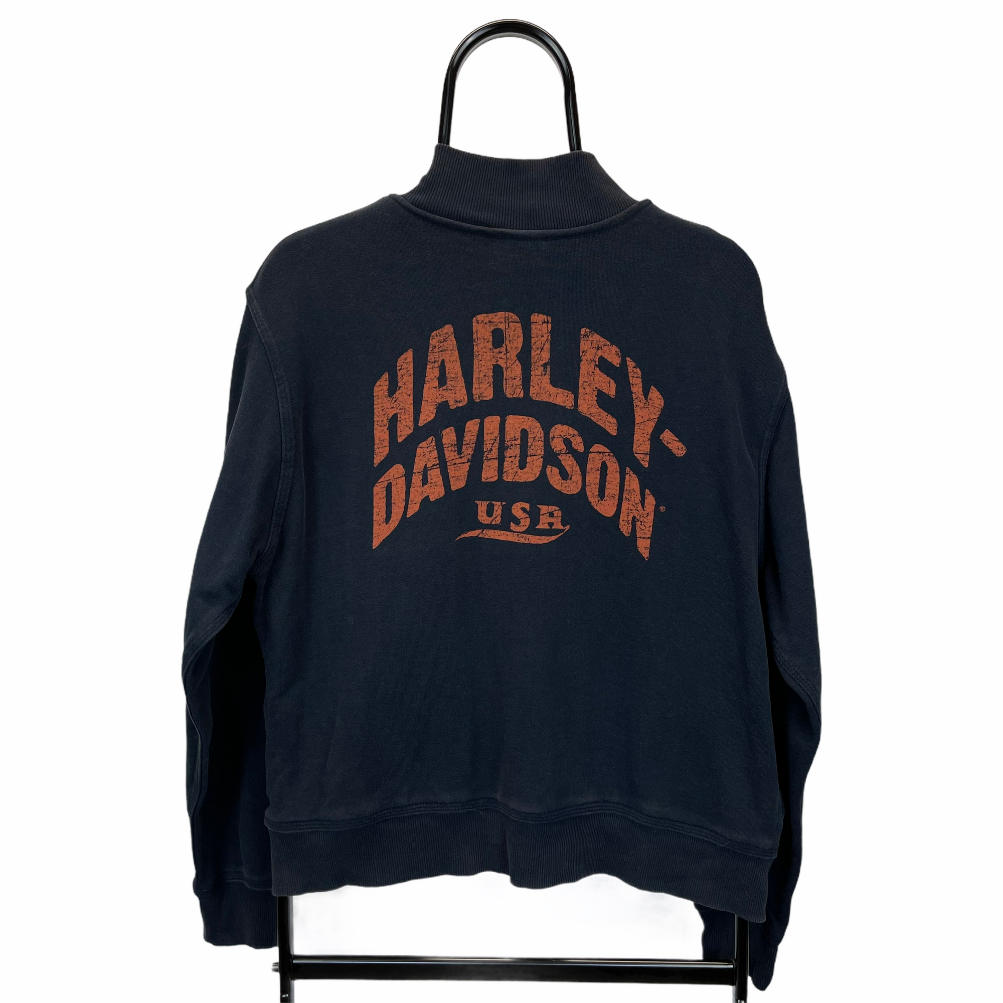 VINTAGE HARLEY DAVIDSON ZIP UP SWEATSHIRT - MEN'S SMALL/WOMEN'S MEDIUM