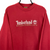Vintage 90s Timberland Spellout Sweatshirt in Red - Men's Small/Women's Medium
