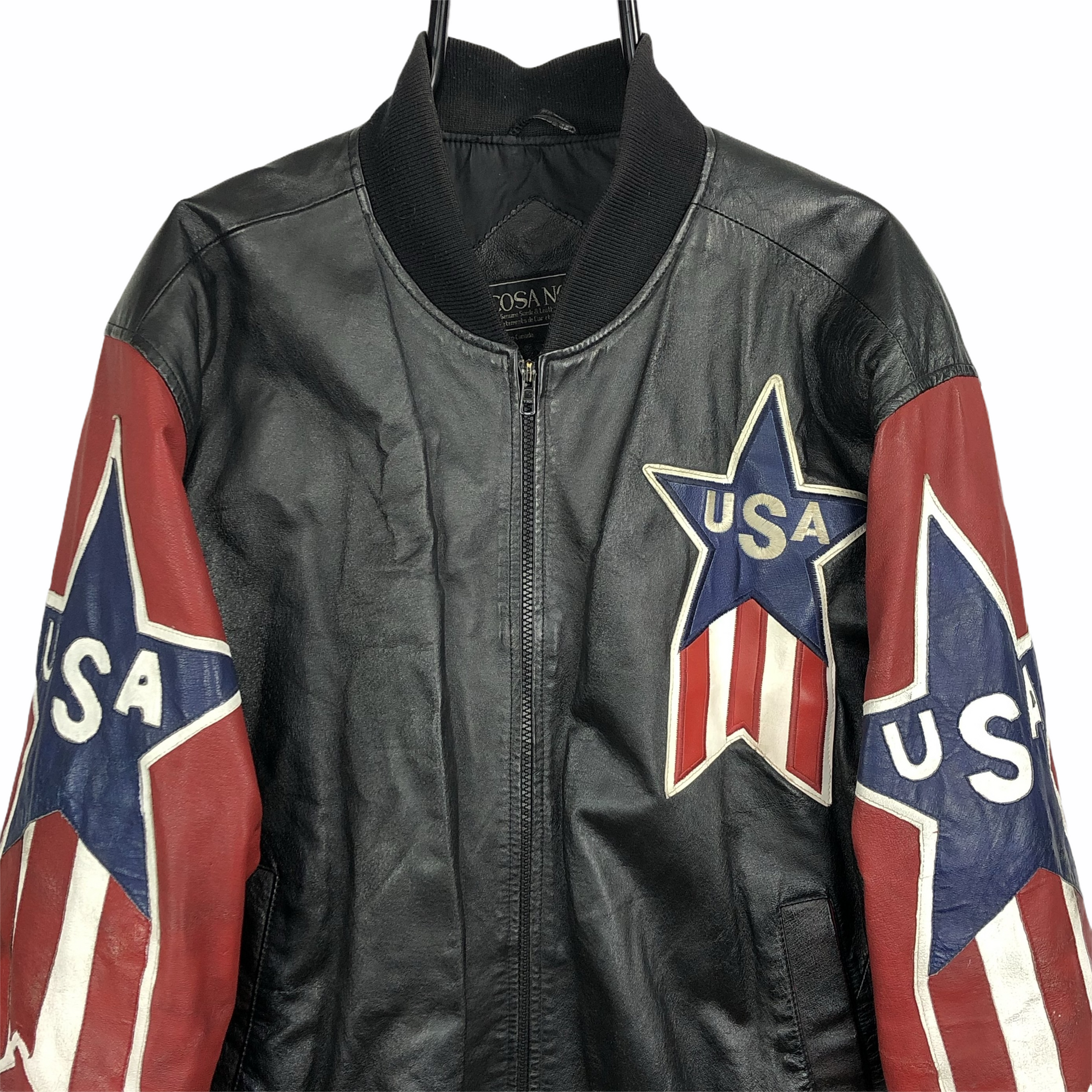Vintage Cosa Nova ‘USA’ Leather Jacket - Men’s Large/Women’s XL