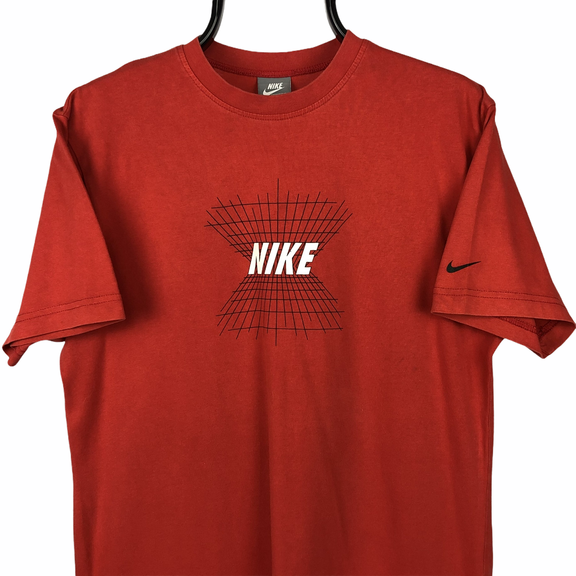 Vintage Nike Spellout Tee in Red - Men's Small/Women's Medium