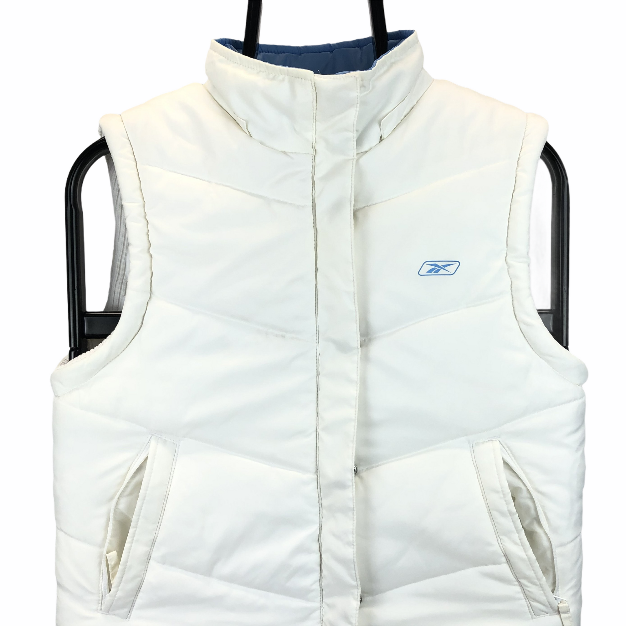 Vintage Reebok Gilet in White - Men's XS/Women's Small