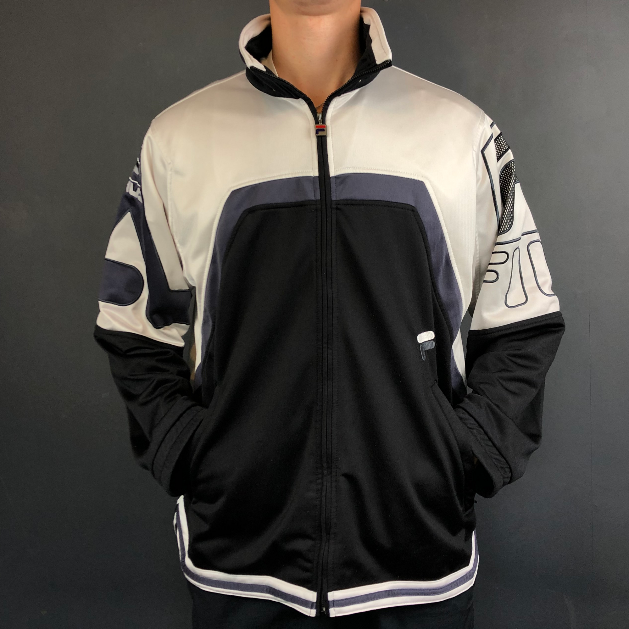90s Vintage Fila Track Jacket - Large - Vintique Clothing