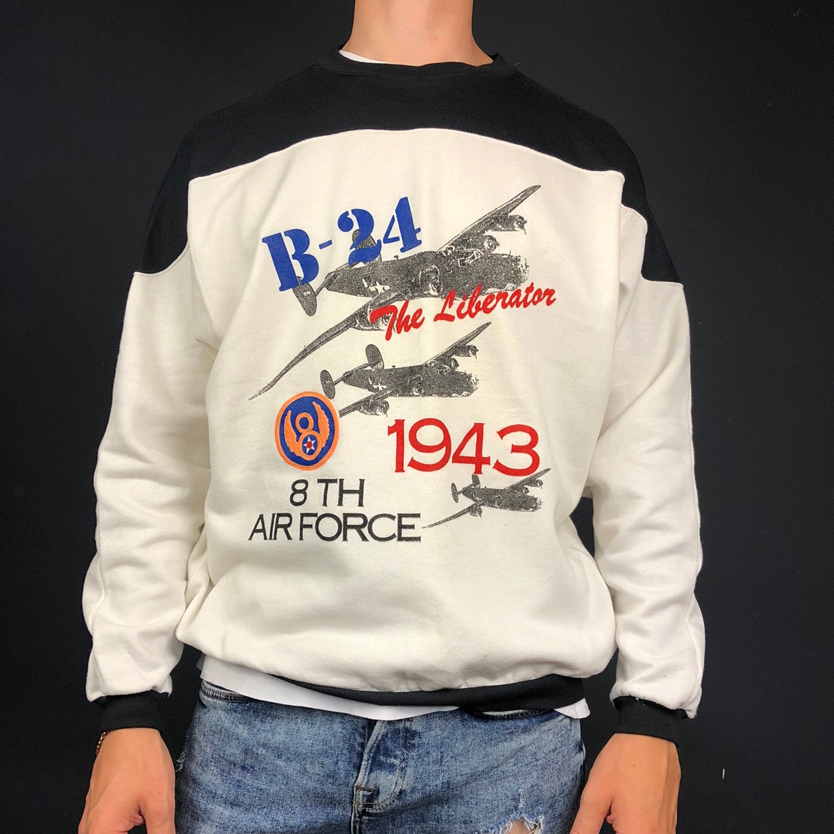 Unbranded WWII Army Print Sweatshirt - Women's Large/Men's Medium