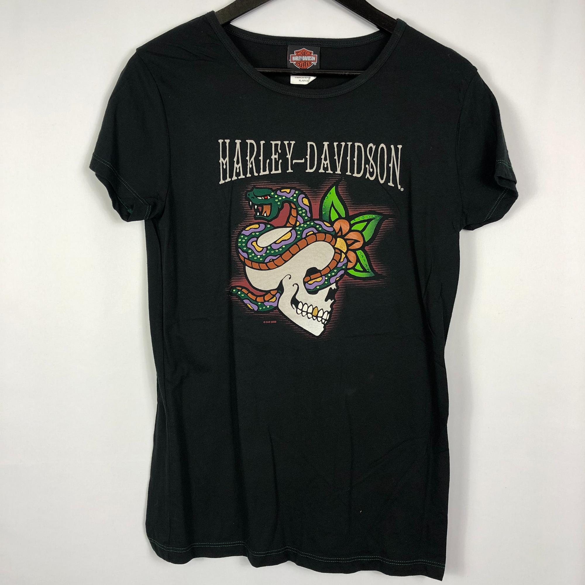 Vintage Harley Davidson Logo Tee - Women's XL