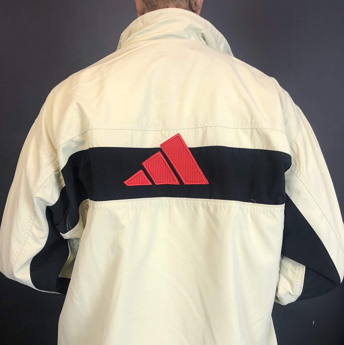 Vintage Adidas Track Jacket with Embroidered Logo - Large - Vintique Clothing