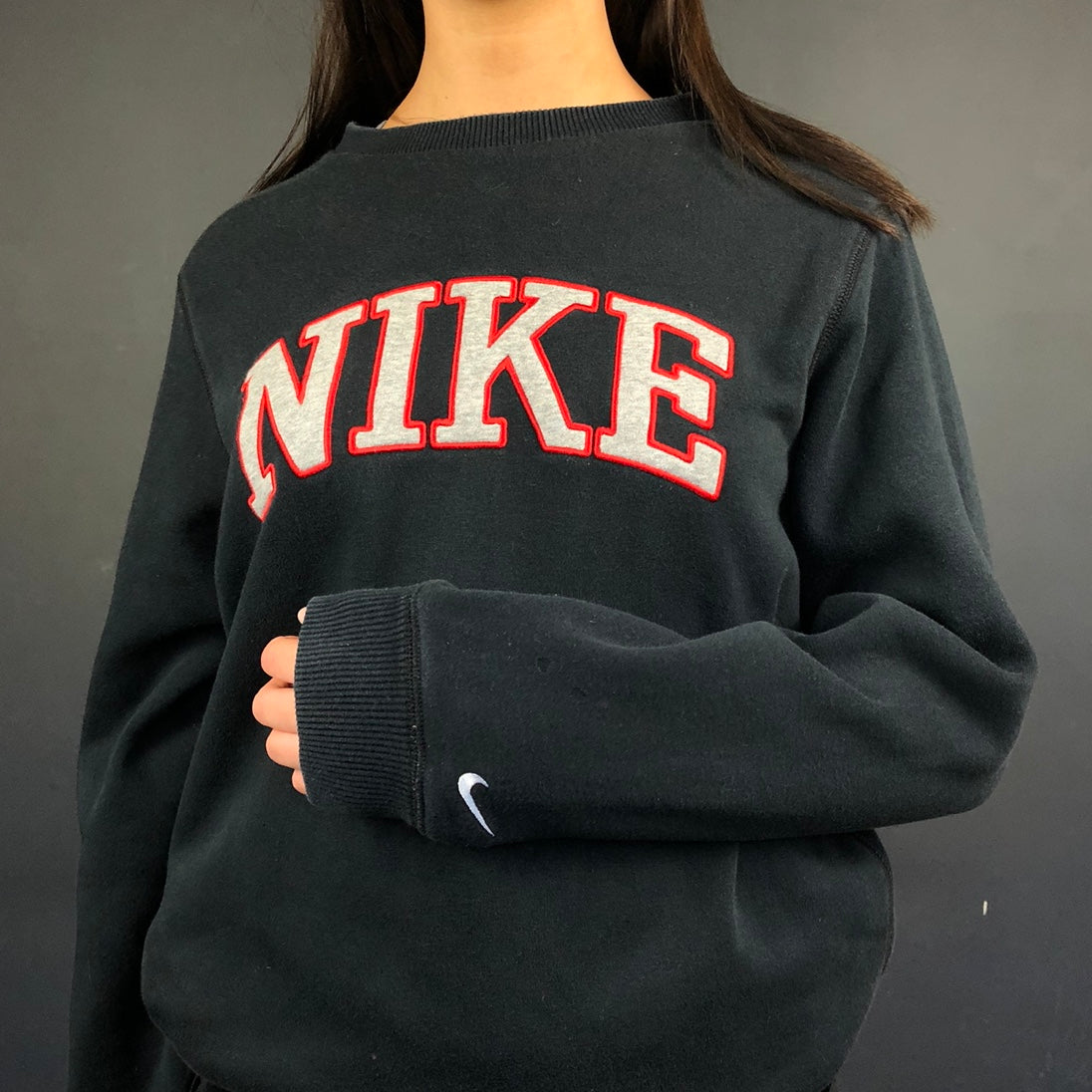 Vintage Nike Spellout Sweatshirt in Black