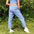 Vintage Relaxed Lightweight Trousers in Light Blue - Small