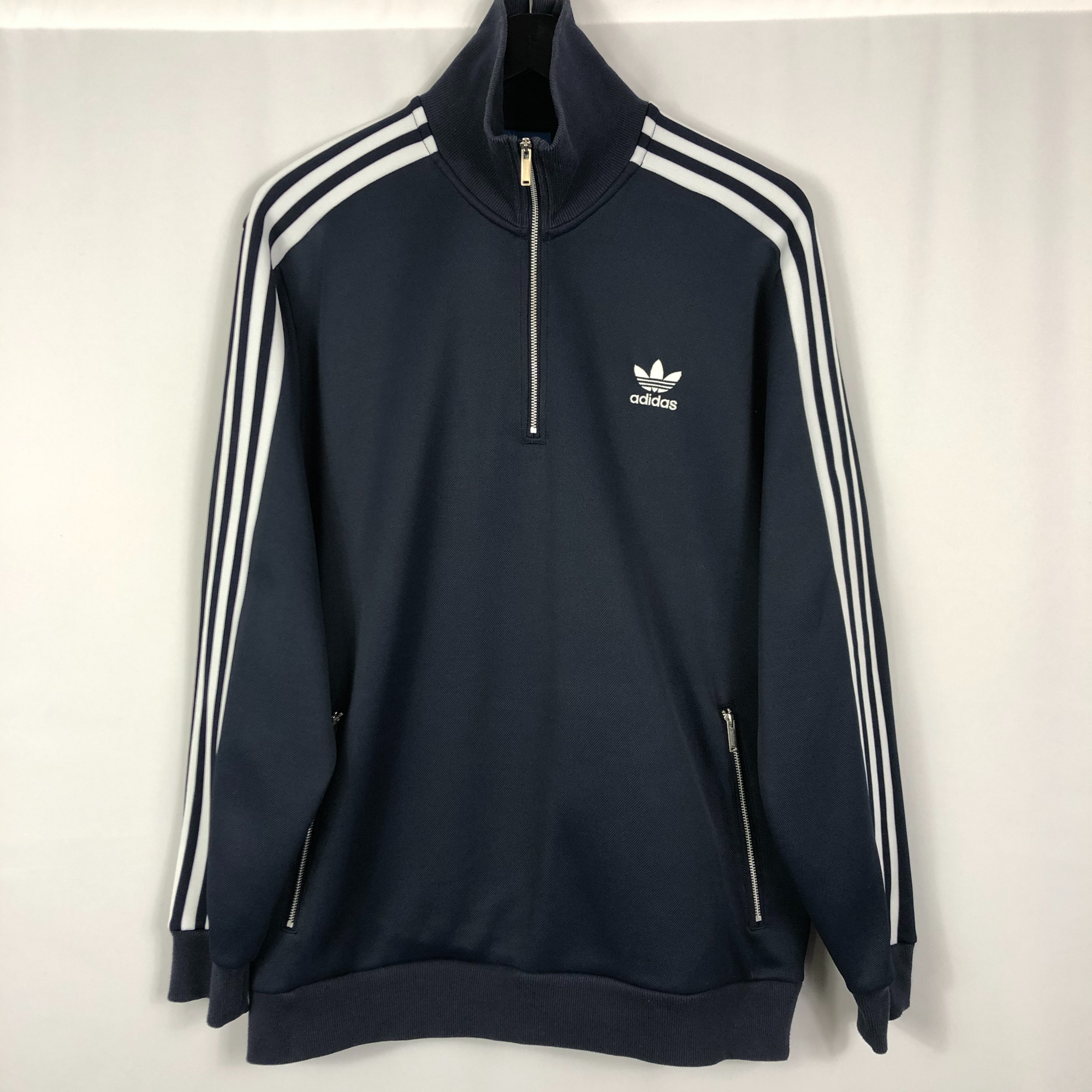 Adidas 1/4 Zip Jacket in Navy - Men's Large/Women's XL