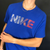 Vintage Nike Spellout T-Shirt in Blue - Large - Vintique Clothing