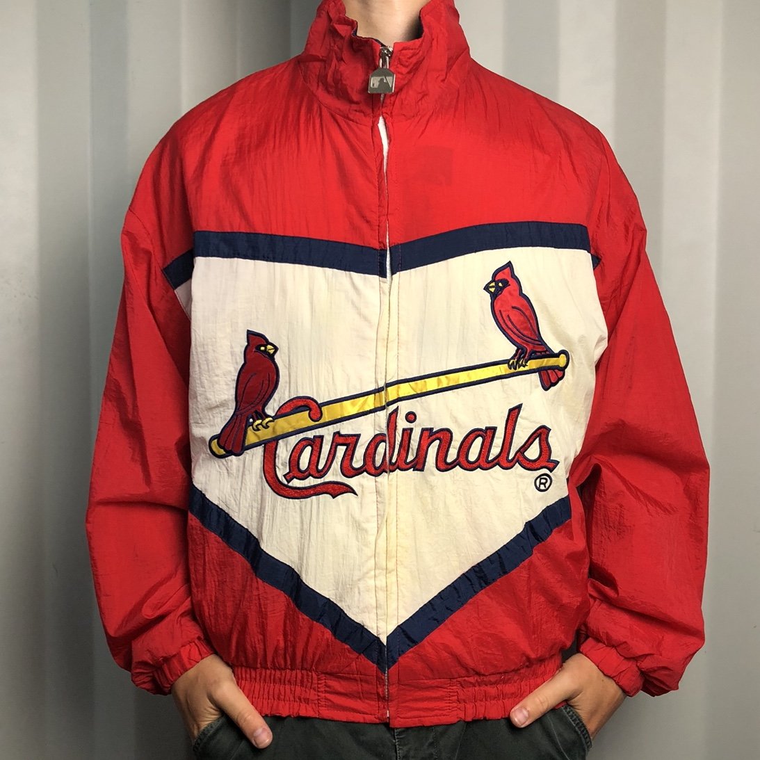 Genuine 90s Vintage Logo 7 x MLB St. Louis Cardinals Jacket - CRAZY RARE - Medium/Large - Vintique Clothing