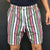 80s / 90s Vintage Striped Surfer Shorts - Medium - Vintique Clothing
