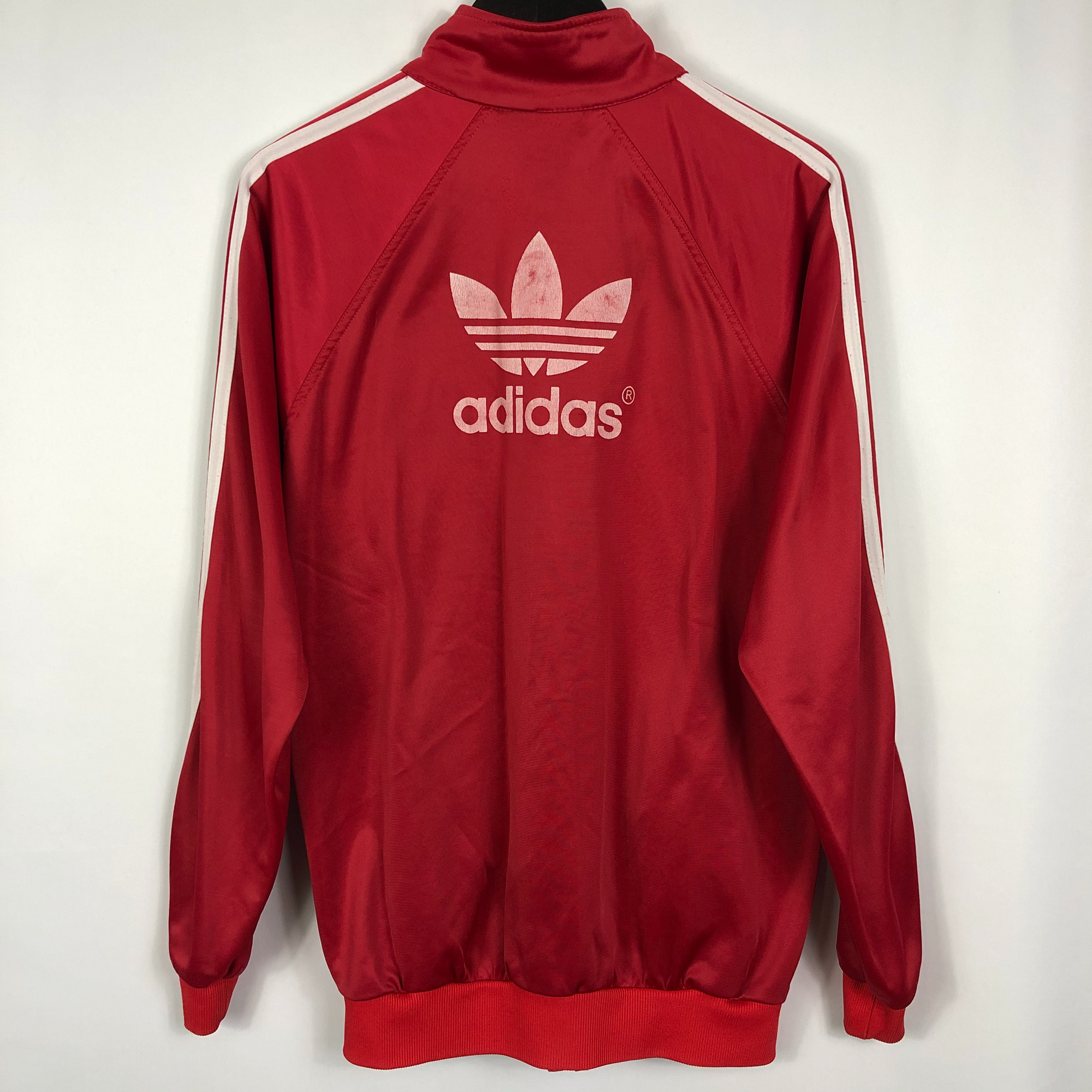 Vintage Adidas Track Jacket in Red - Men's Large/Women's XL