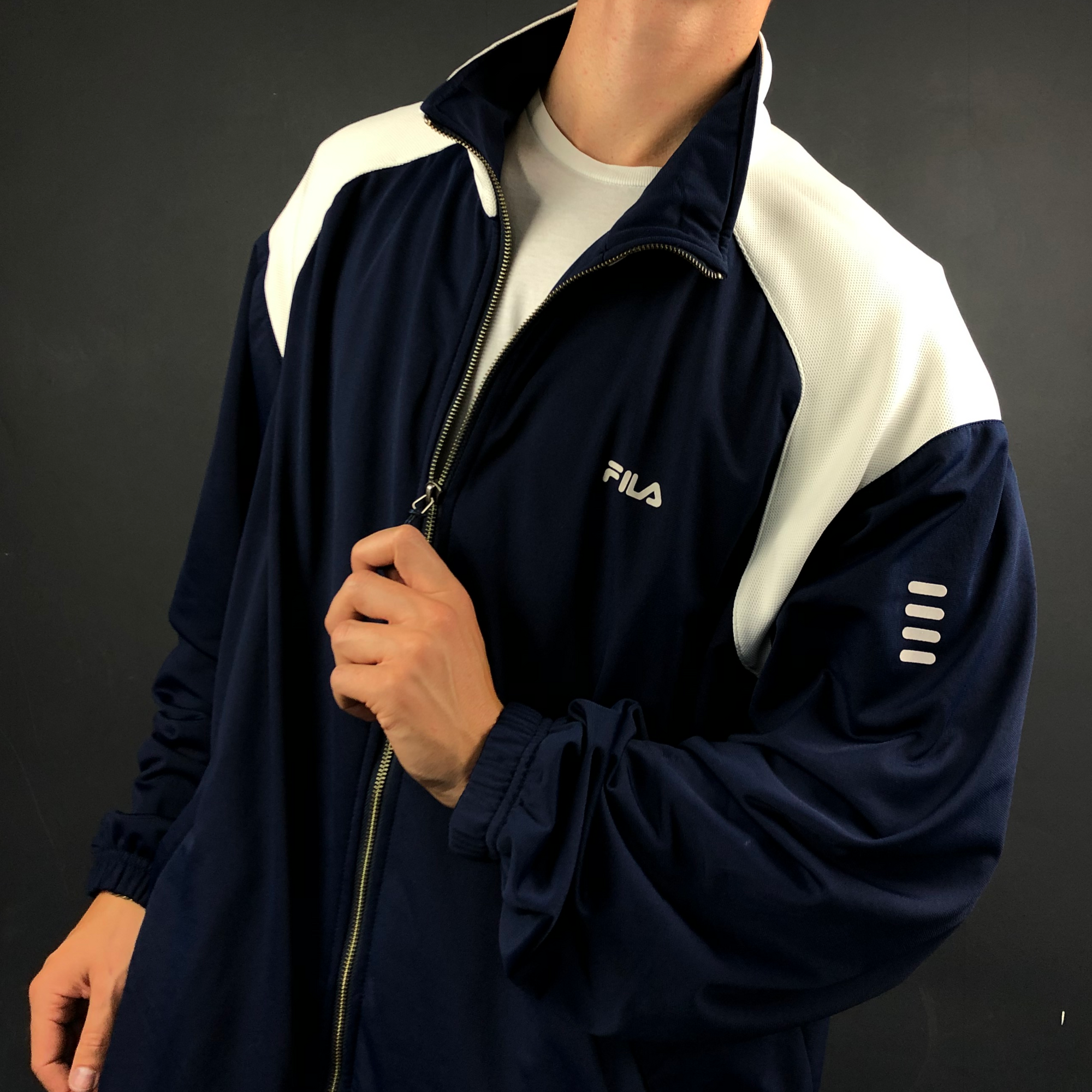 90s Vintage Fila Track Jacket - Large - Vintique Clothing