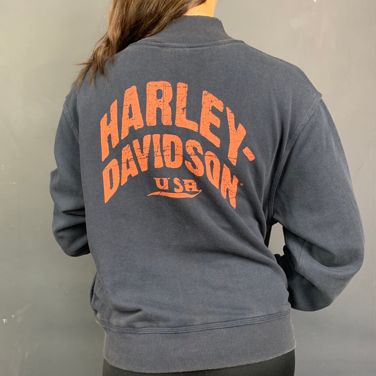 Vintage Harley Davidson Zip Up Sweatshirt - Women's Medium