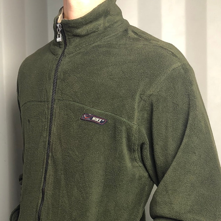 Vintage Nike Zip Up with NIKE Spell Out Badge - Medium