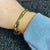 Women’s Classic Bevelled Gold Diamond Bracelet - Vintique Clothing