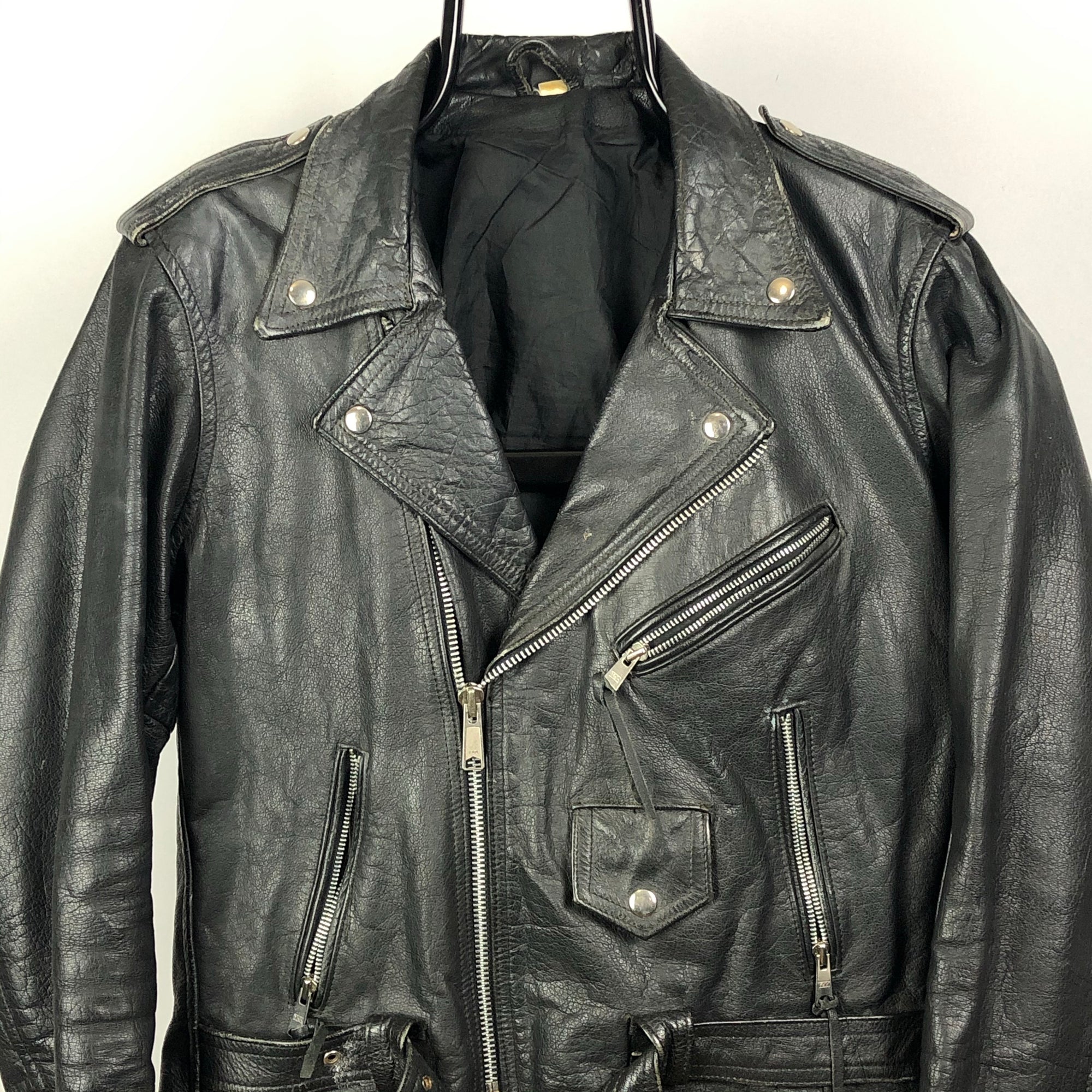 Vintage Leather Jacket in Black - Men’s Small/Women’s Medium