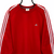 VINTAGE ADIDAS EMBROIDERED SMALL LOGO SWEATSHIRT IN RED & WHITE - MEN'S LARGE/WOMEN'S XL