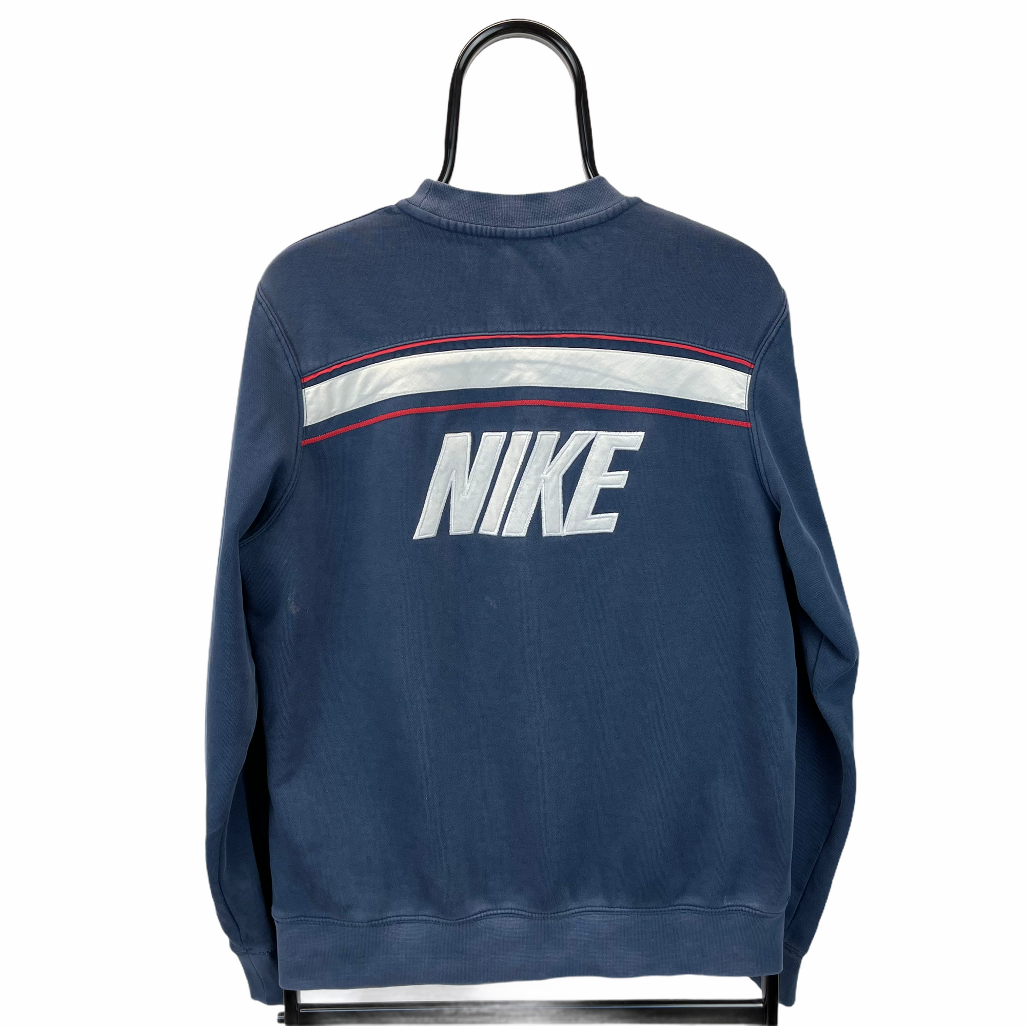 Vintage Nike Back Spellout Sweatshirt in Navy, Red & White - Men's Small/Women's Medium