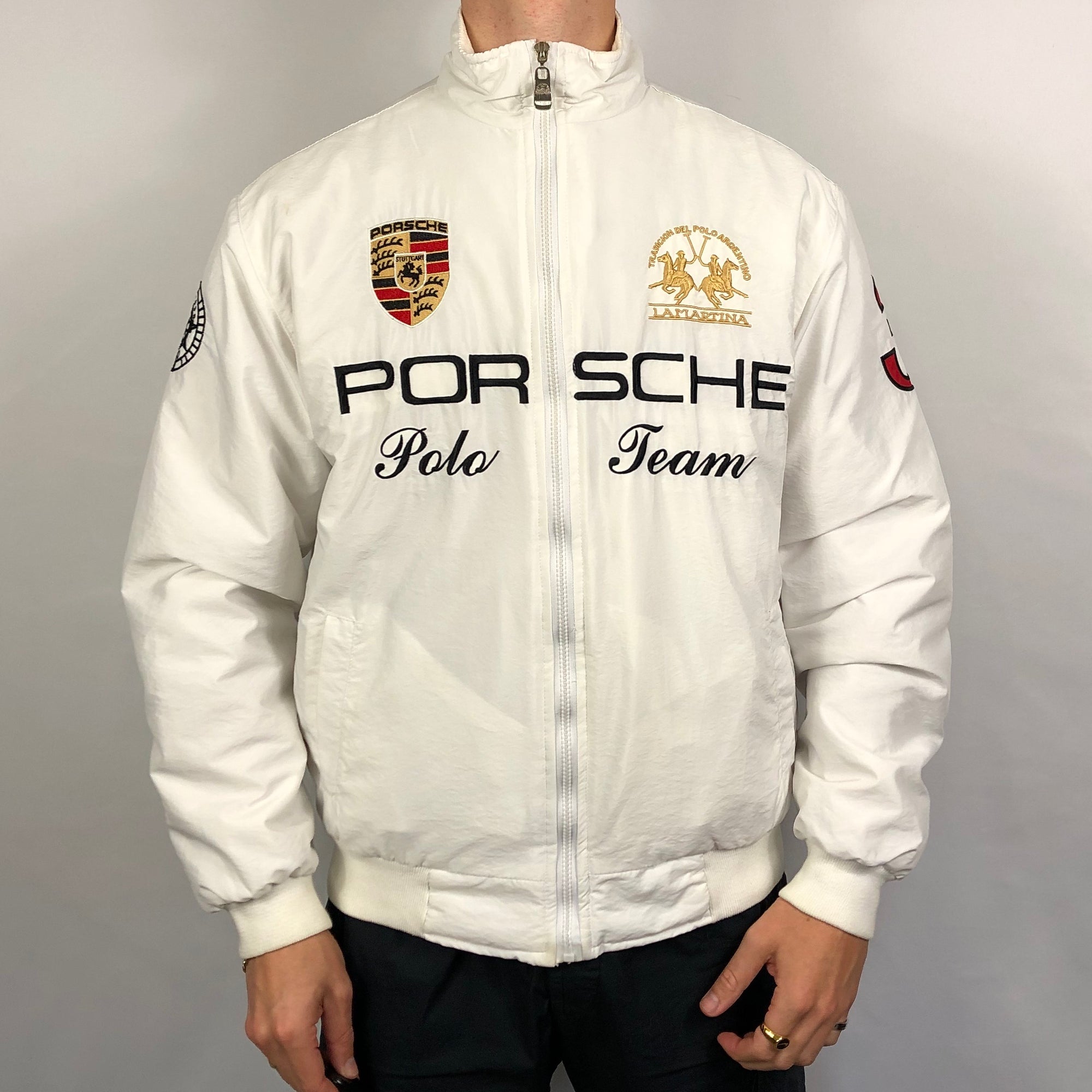 Vintage Porsche Polo Quilted Bomber Jacket - Men’s Medium/Women’s Large