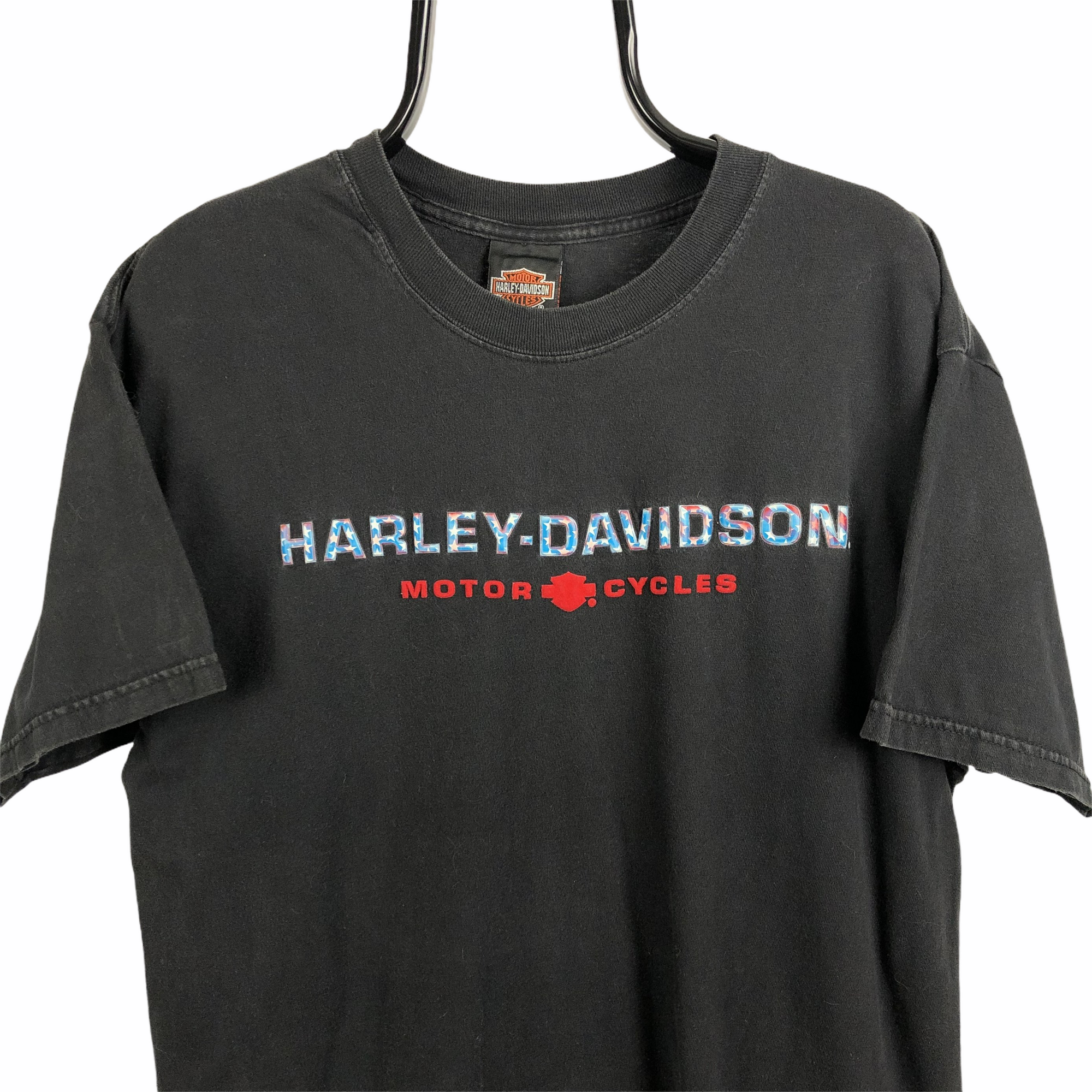 Vintage Harley Davidson Las Cruces Tee in Washed Black - Men's Large/Women's XL