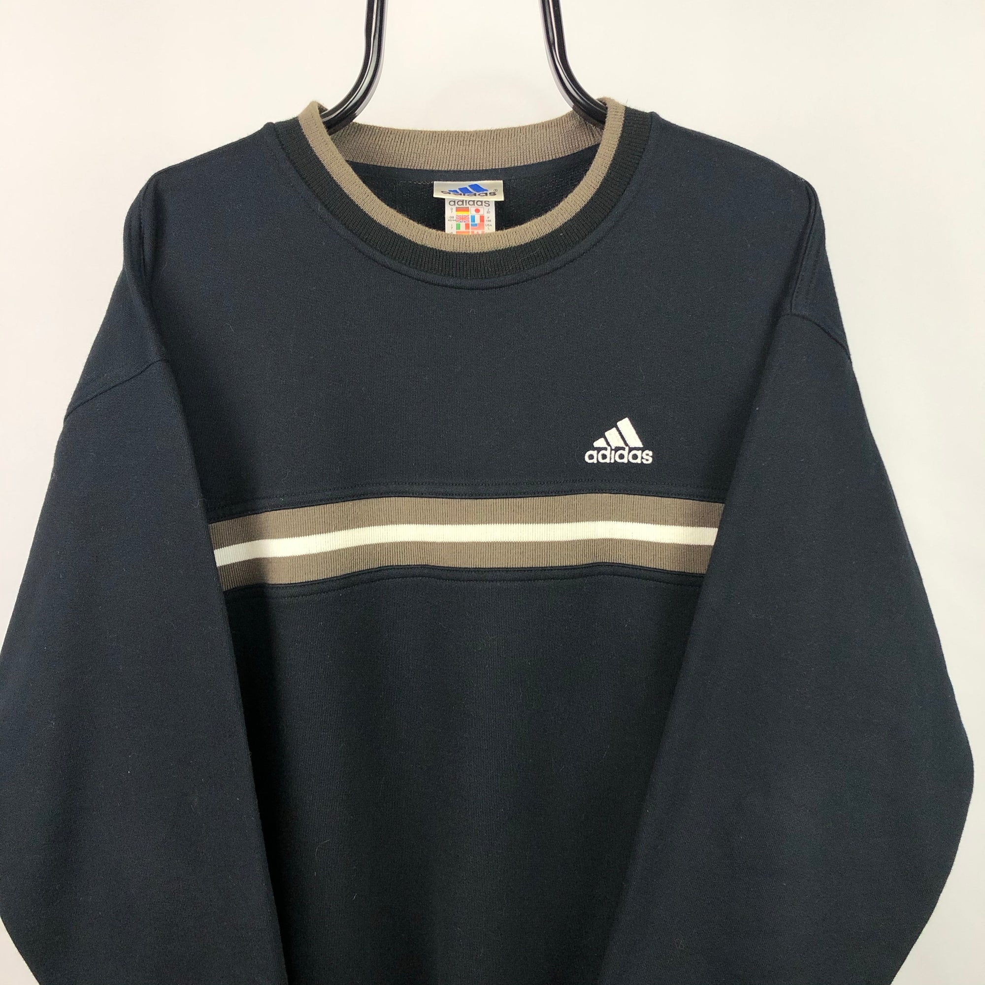Vintage 90s Adidas Embroidered Small Logo Sweatshirt - Men’s Large/Women’s XL
