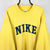Vintage 90s Rare Nike Spellout Sweatshirt in Yellow/Navy - Men's XL/Women's XXL