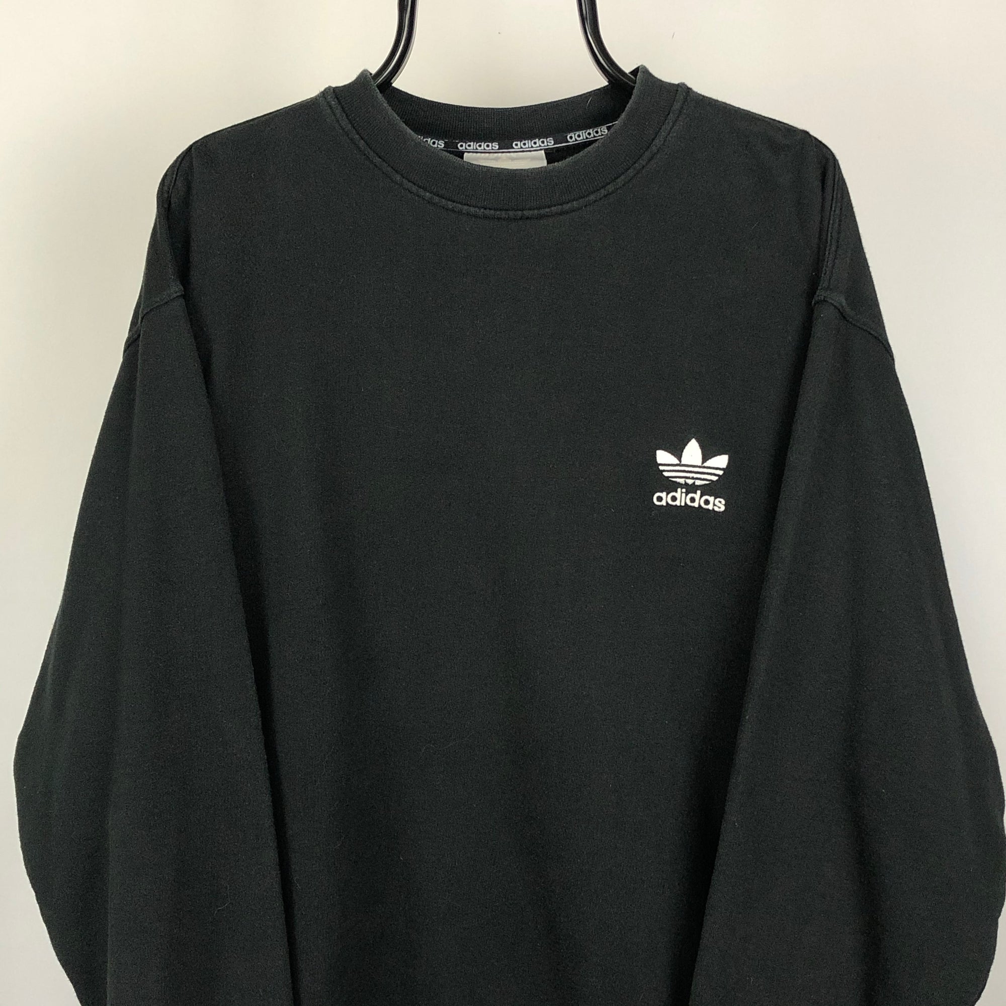 Vintage Adidas Small Logo Sweatshirt in Black - Men’s Large/Women’s XL