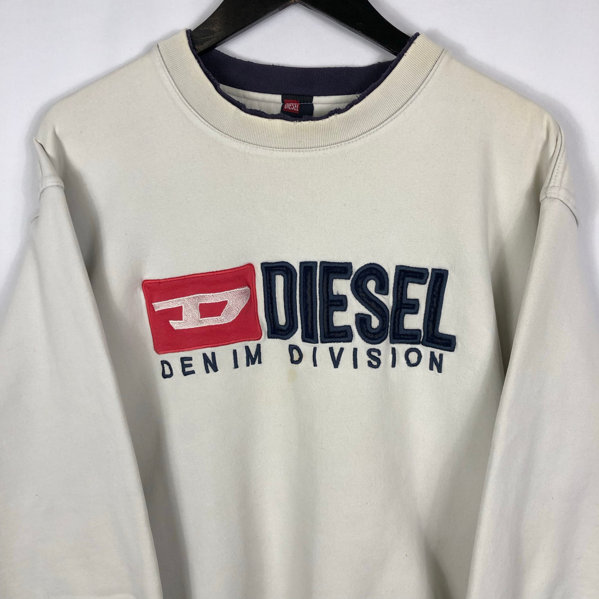 Vintage Diesel Spellout Sweatshirt in Cream - Men’s Large/Women’s XL