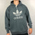 Vintage Adidas Spellout Hoodie in Duck Egg Blue - XL