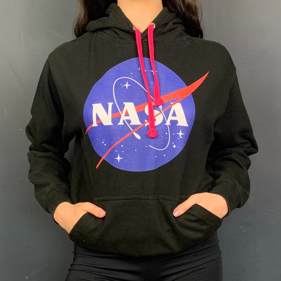 NASA Hoodie with Pink Hood - Small