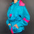 Vintage Nevica Ski Jacket in Teal and Hot Pink - Women's Large / Men's Small