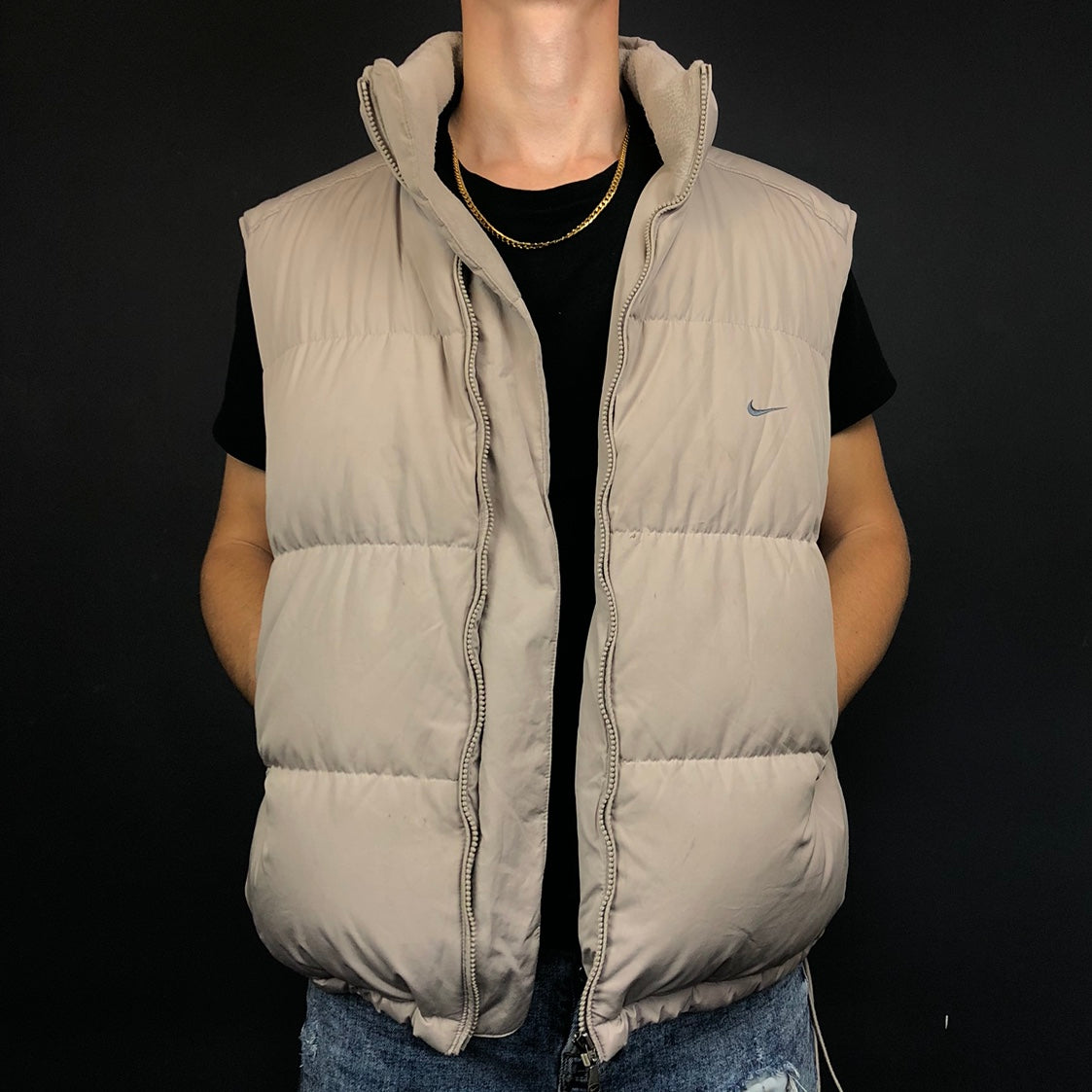 Vintage Nike Gilet in Sand