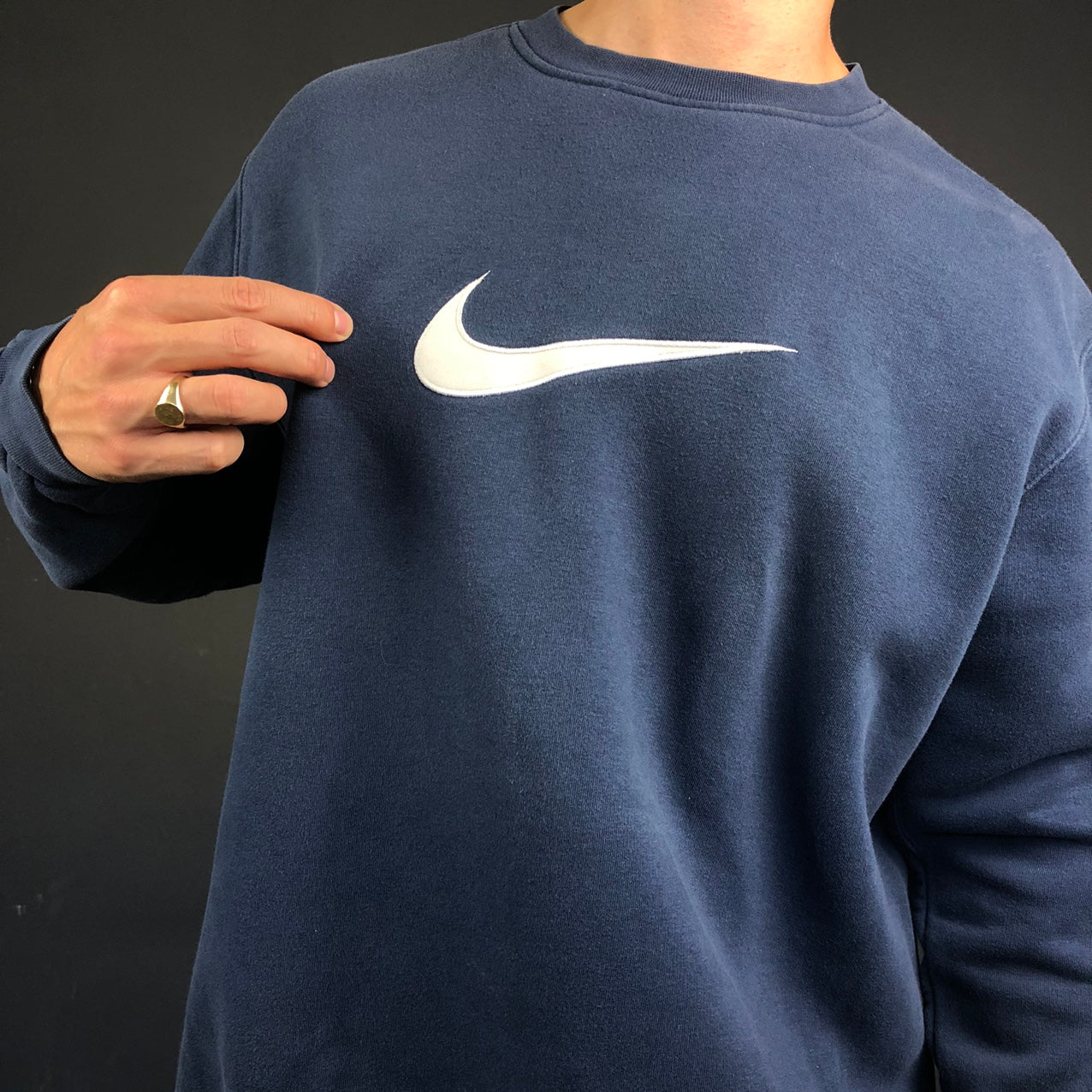Vintage Nike Sweatshirt with Embroidered Swoosh - XL
