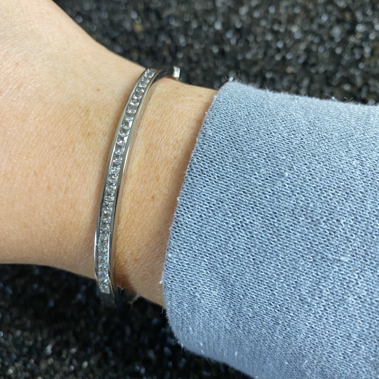 Women’s Classic Silver Diamond Bracelet - Vintique Clothing