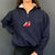 Vintage Sailing Zip Up Sweatshirt with Embroidered Sails