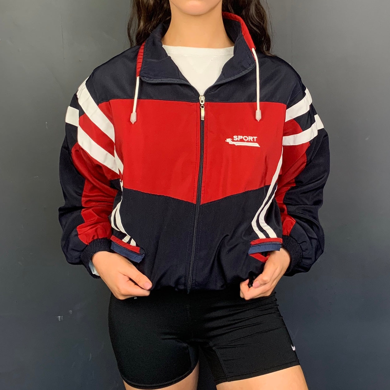 Vintage 90s Track Jacket / Shell Jacket - Small