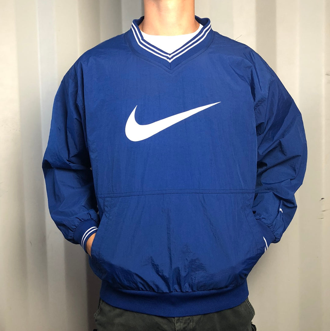 Vintage Nike Nylon Sweatshirt with Large Swoosh