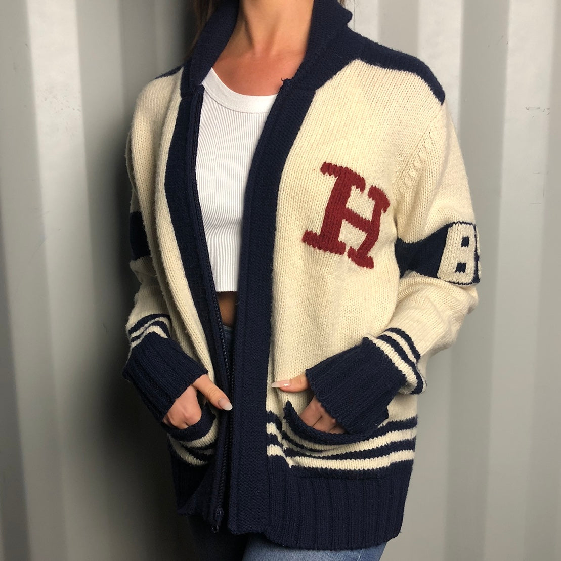 Vintage Tommy Hilfiger Knitted Wool Cardigan